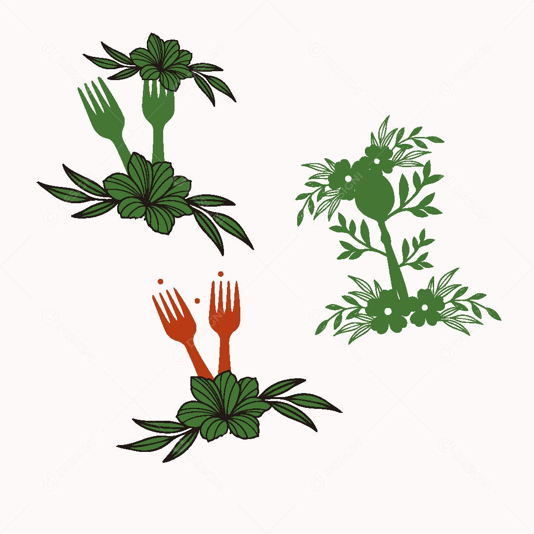 Conjunto de Ícones de Refeições Ilustração Vetor EPS