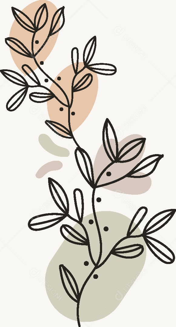 Desenho de Flores Feito a Mão Vetor EPS