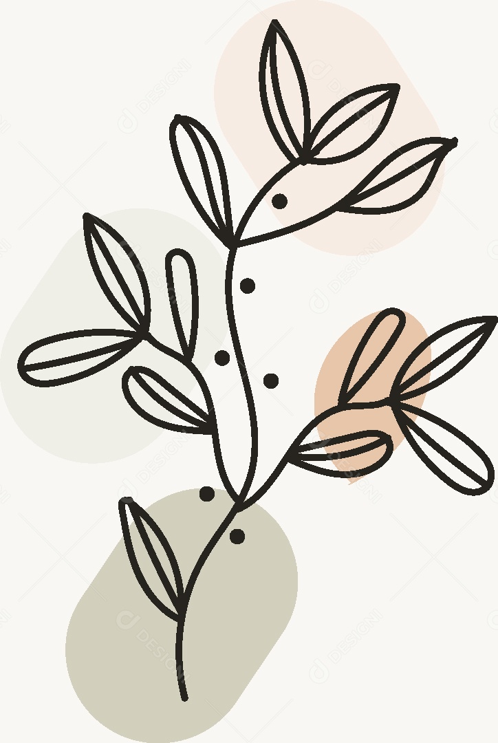 Desenhos de Flores Feito a Mão Vetor EPS