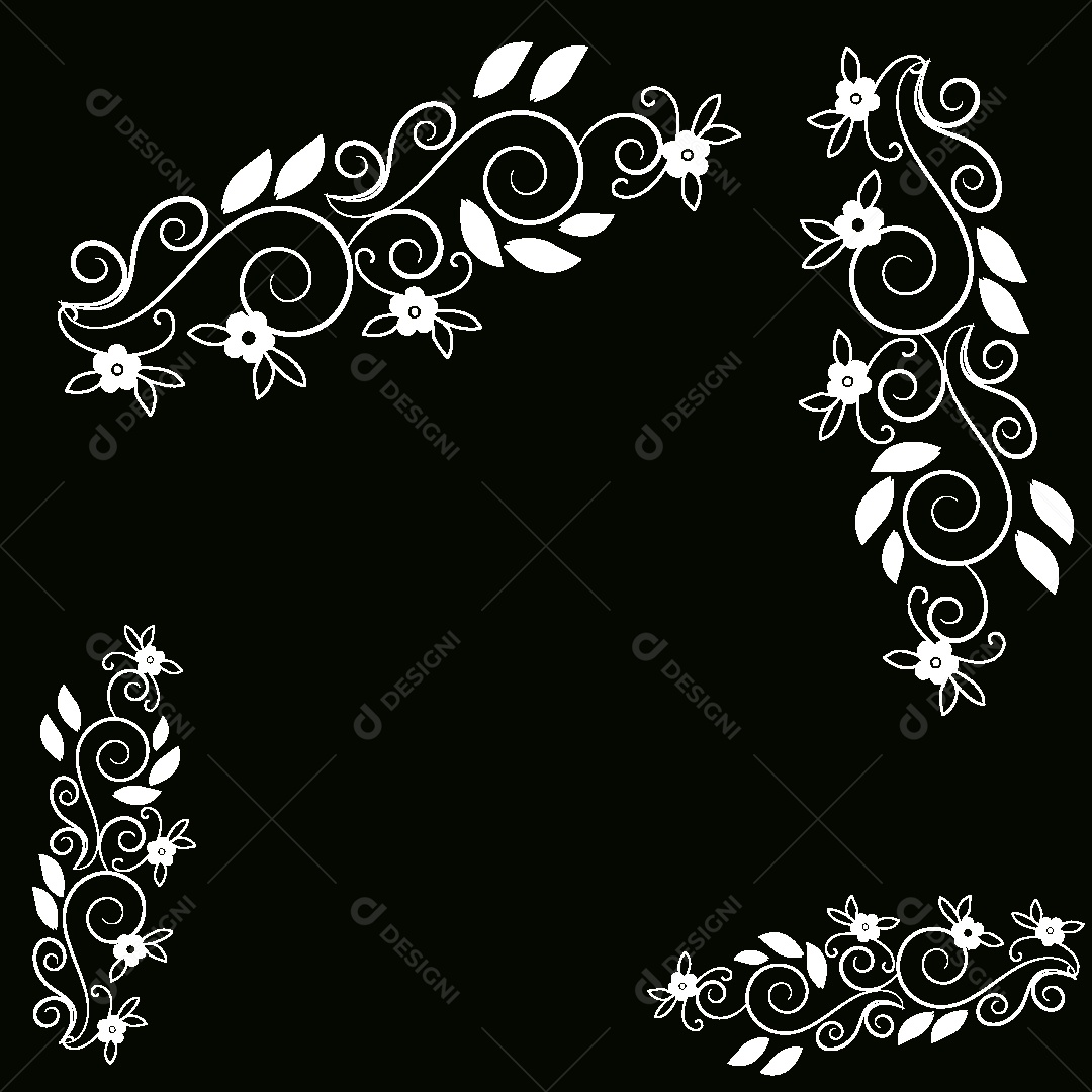 Conjunto de Desenhos Florais Vetor EPS