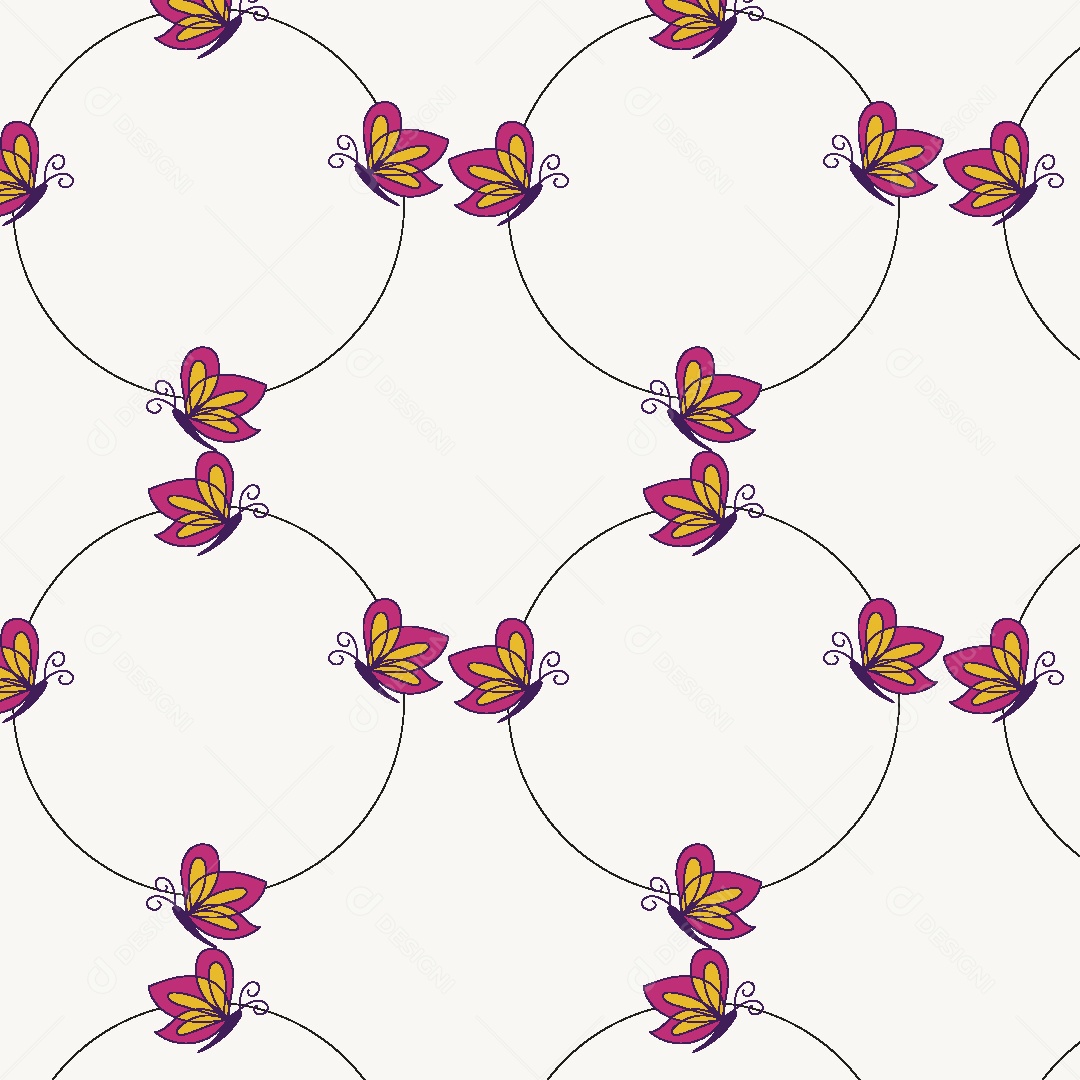 Padrão de Borboleta Ilustração Vetor EPS