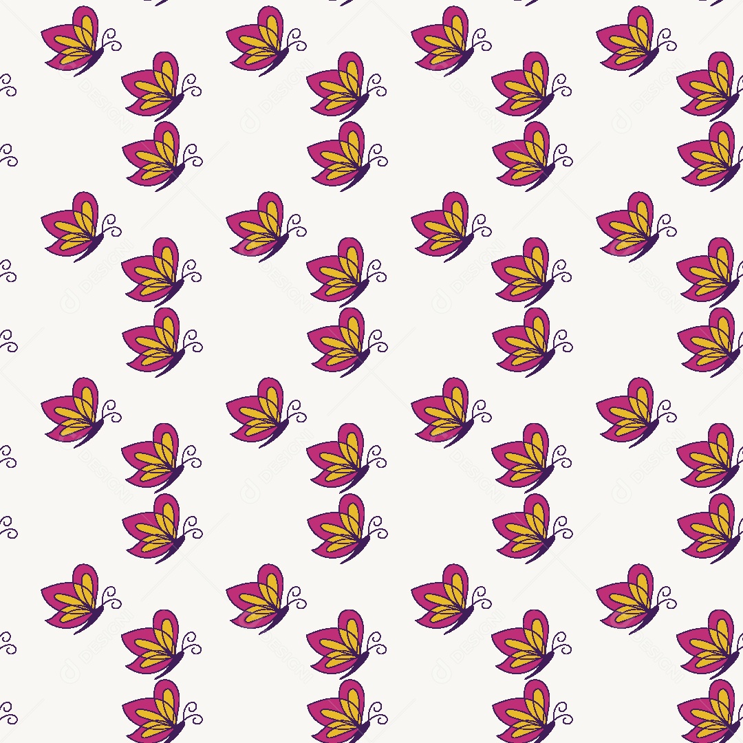 Padrão de Borboleta Ilustração Vetor EPS