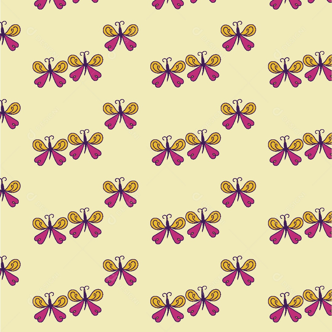 Padrão de Borboleta Ilustração Vetor EPS