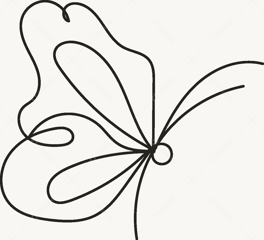 Desenho de Borboletas Feito a Mão Vetor EPS