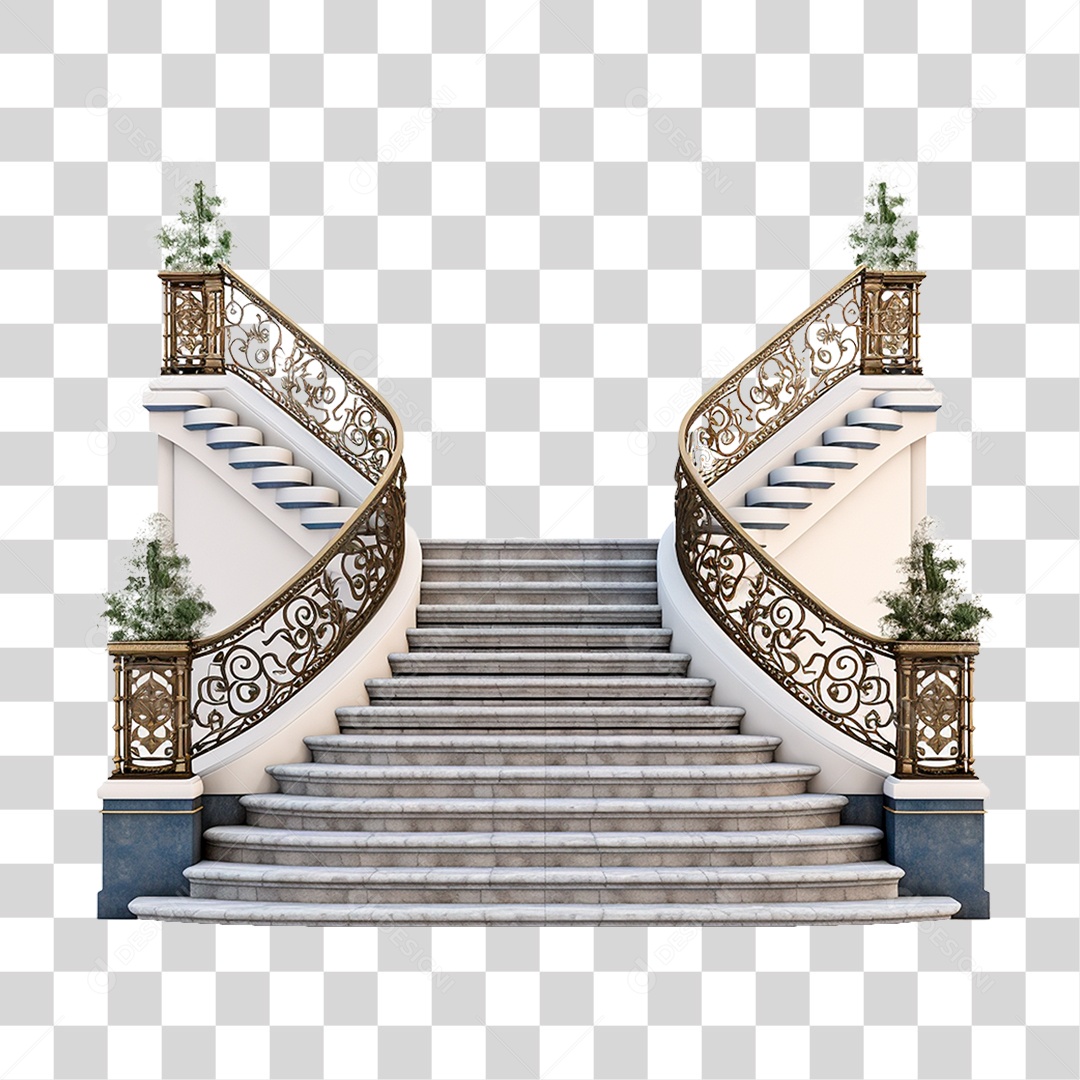 Escada Monumental PNG Transparente