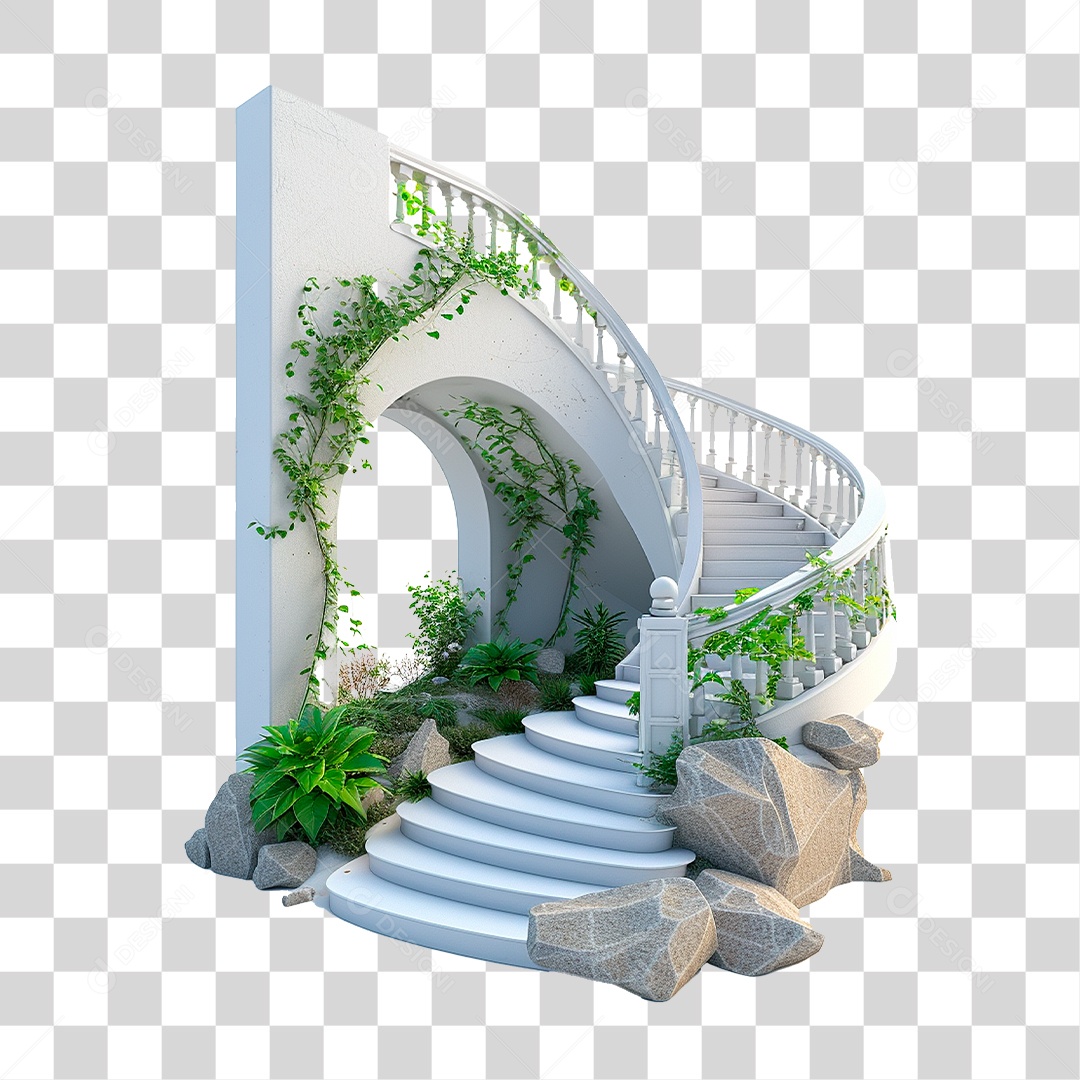 Escada Monumental PNG Transparente