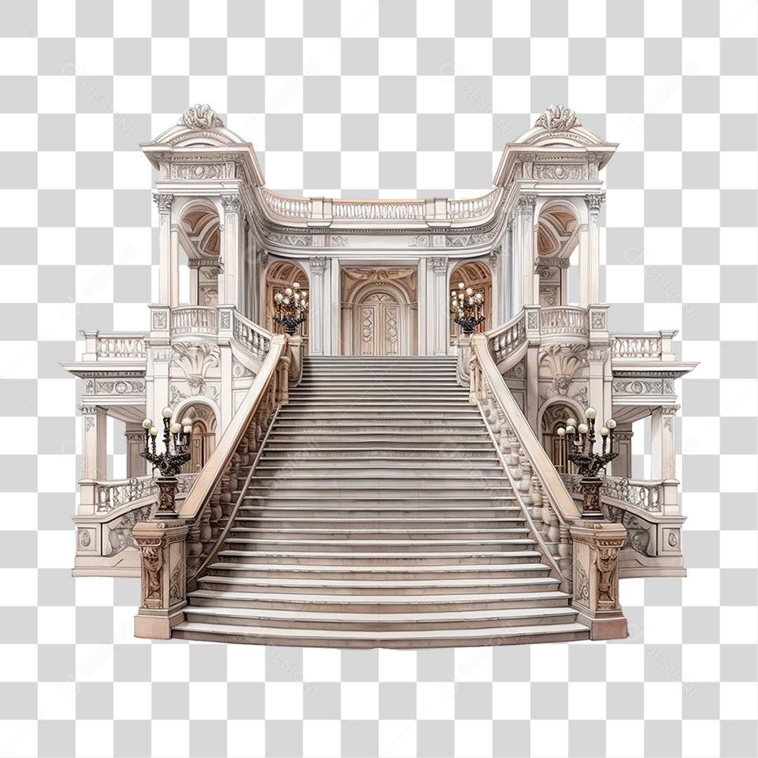 Escada Monumental PNG Transparente