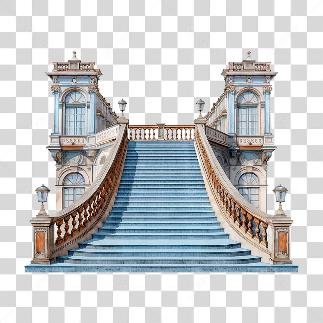 Escada Monumental PNG Transparente