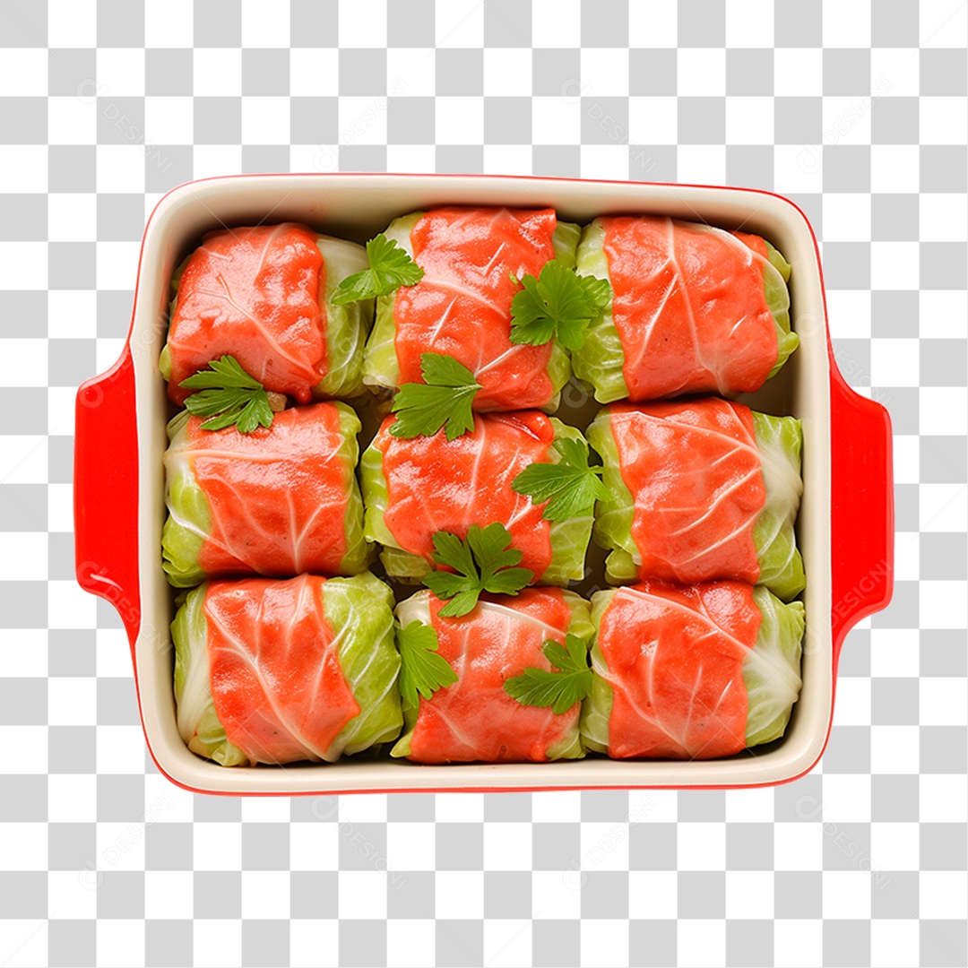 Travessa de Couve Recheado PNG Transparente