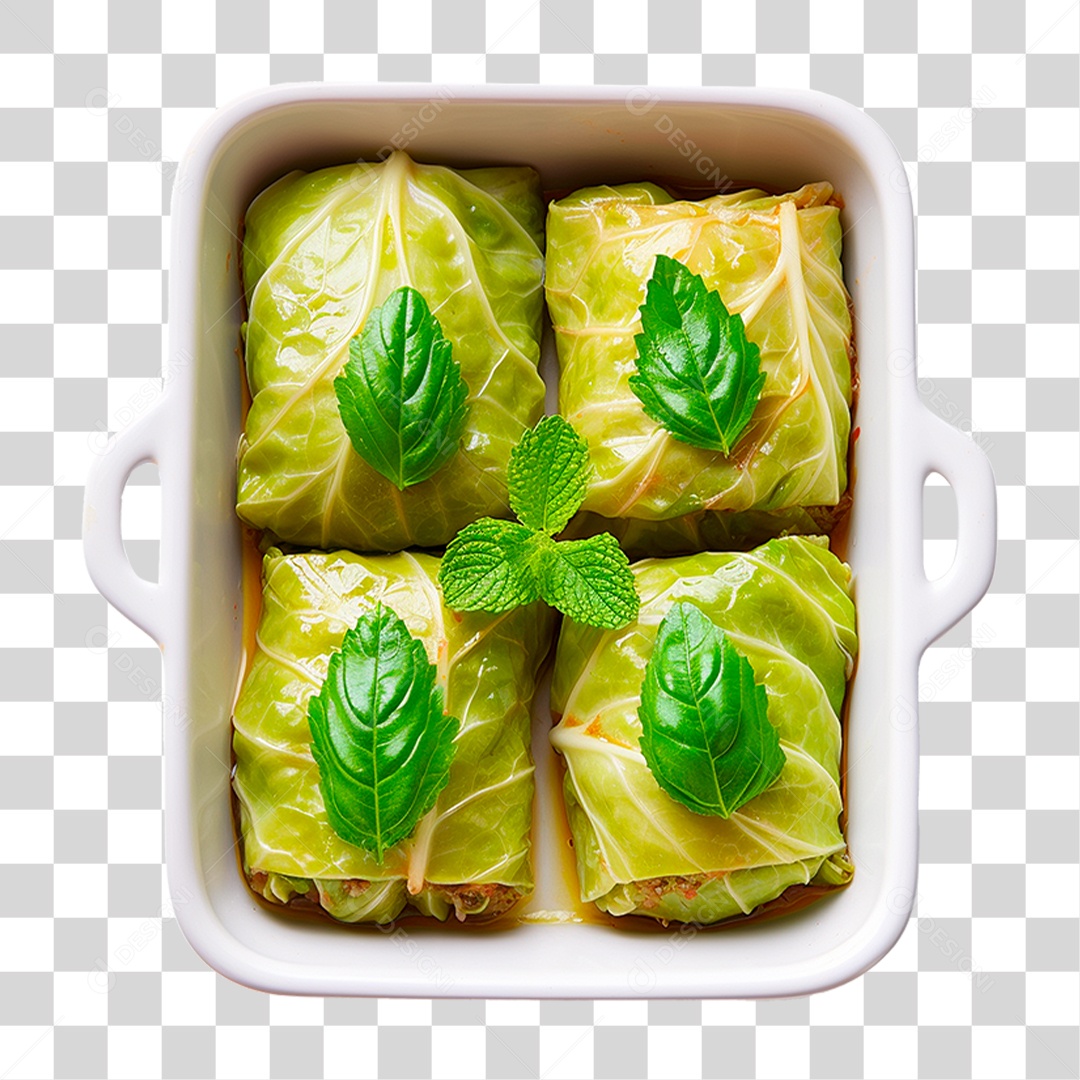 Travessa de Couve Recheado PNG Transparente