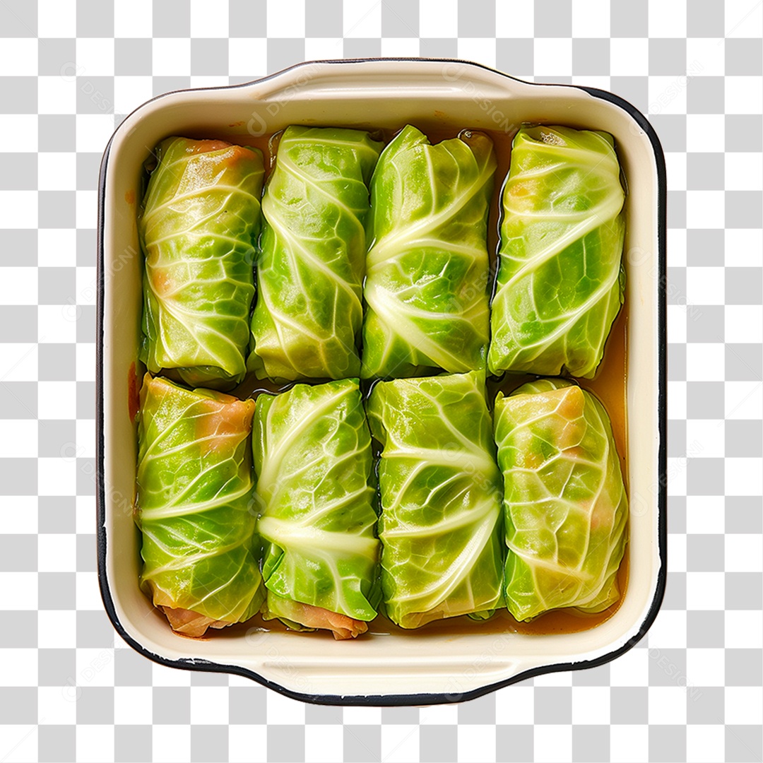 Travessa de Couve Recheado PNG Transparente