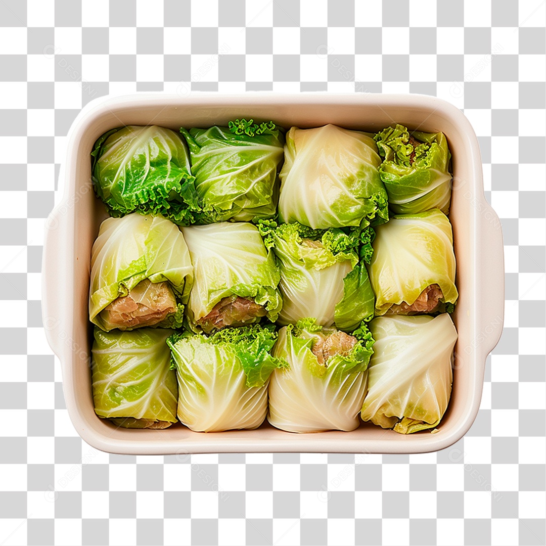 Travessa de Couve Recheado PNG Transparente
