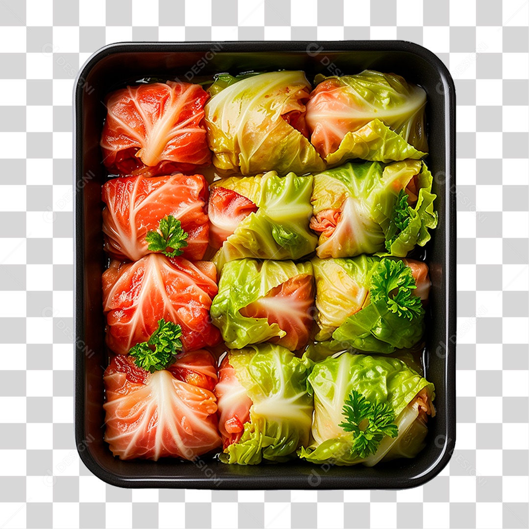 Travessa de Couve Recheado PNG Transparente