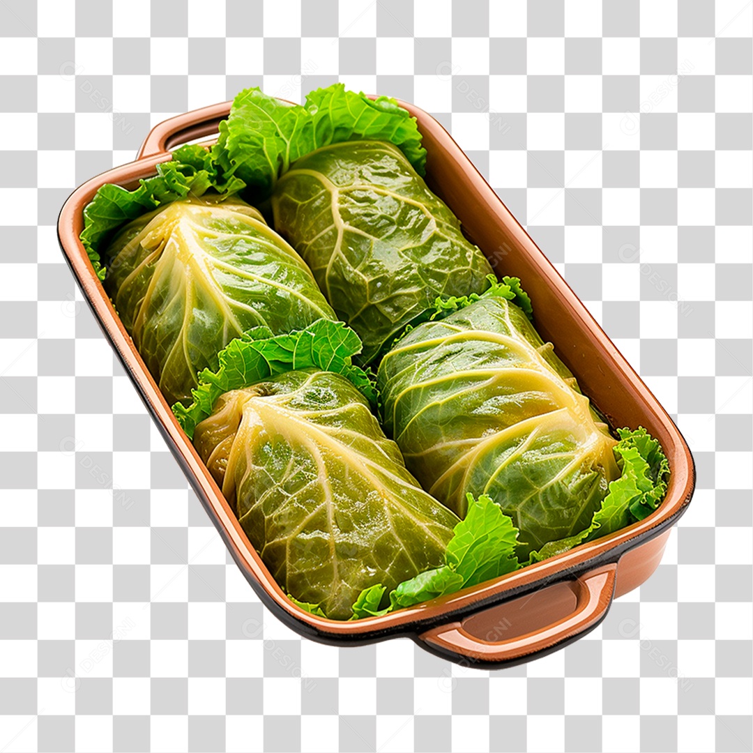 Travessa de Couve Recheado PNG Transparente