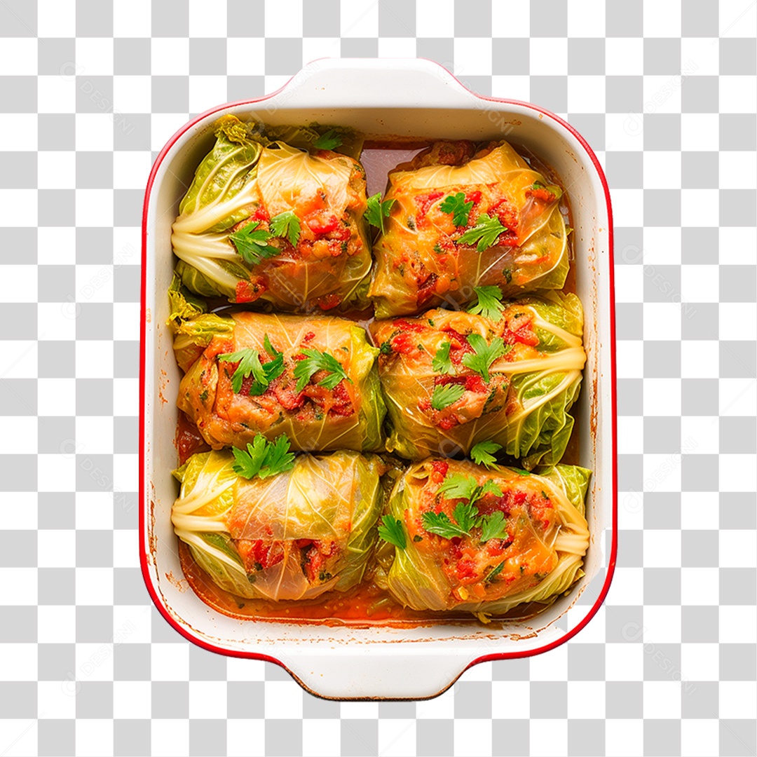 Travessa de Couve Recheado PNG Transparente