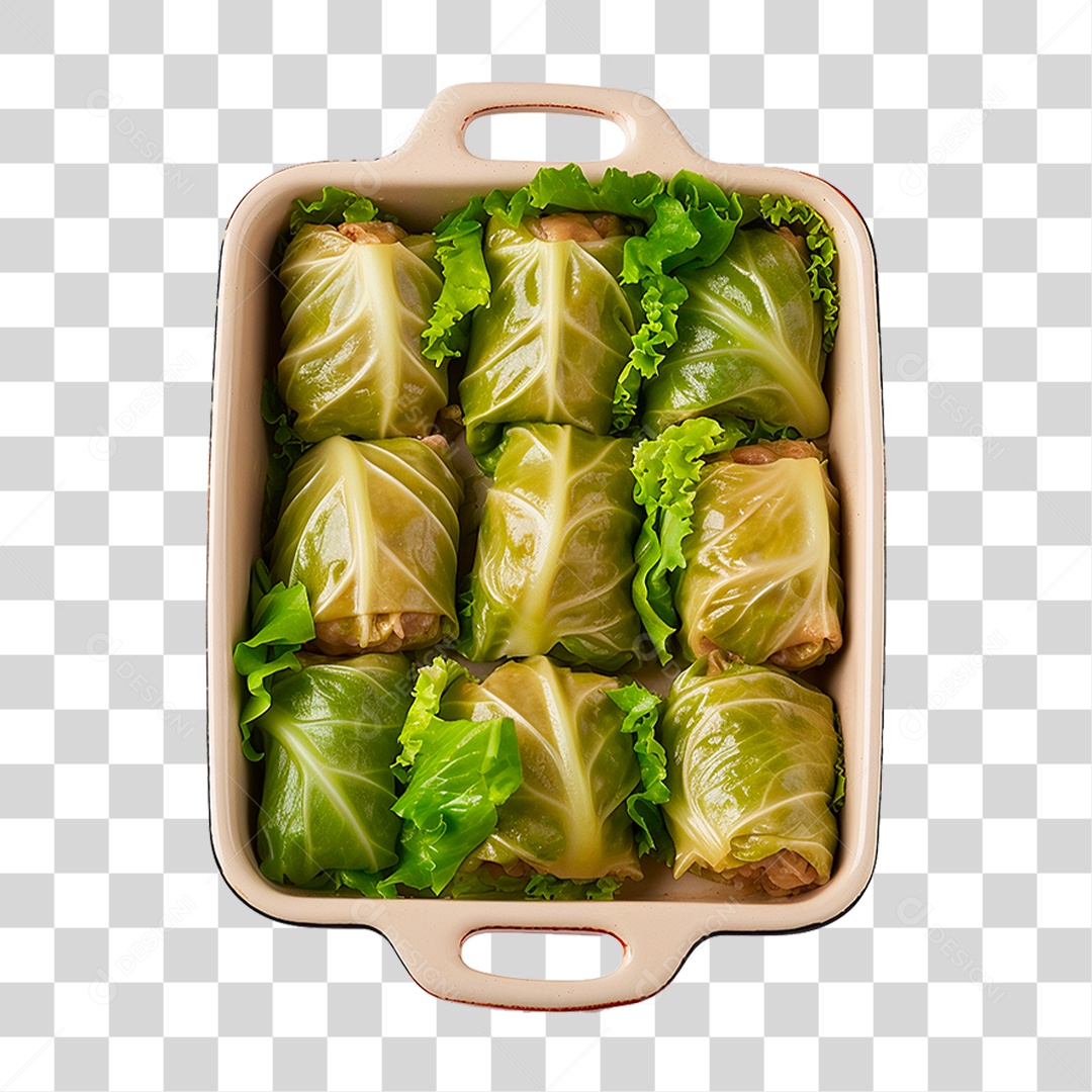 Tigela de Couve Recheado PNG Transparente