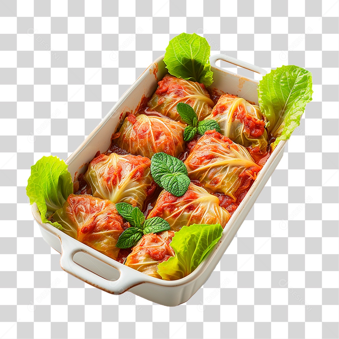 Tigela de Couve Recheado PNG Transparente