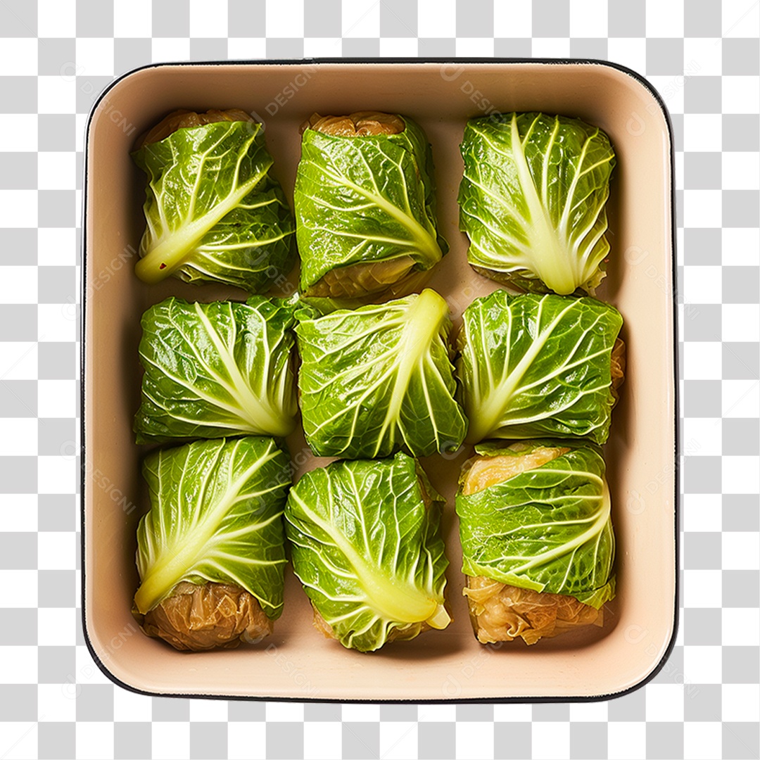 Tigela de Couve Recheado PNG Transparente