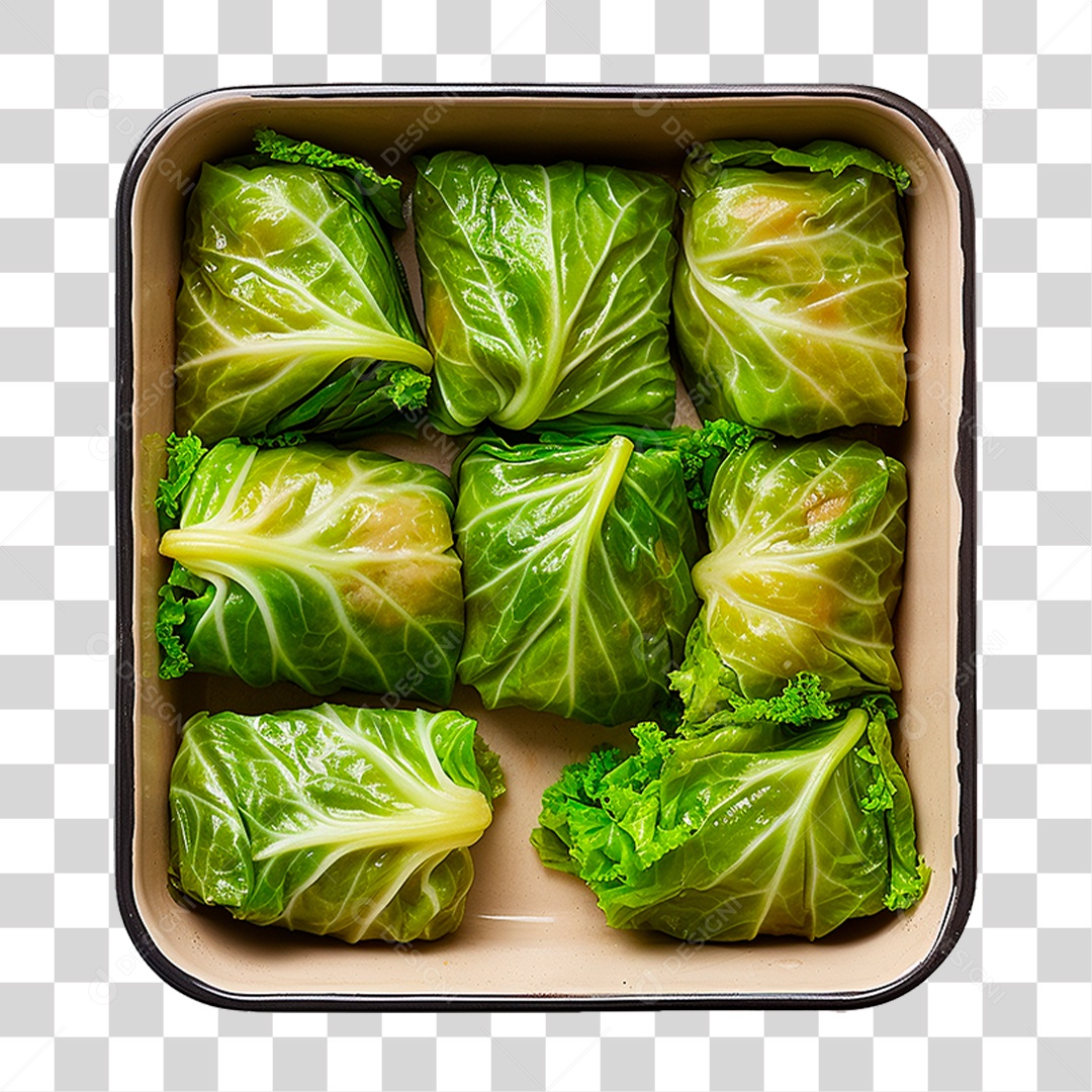 Tigela de Couve Recheado PNG Transparente