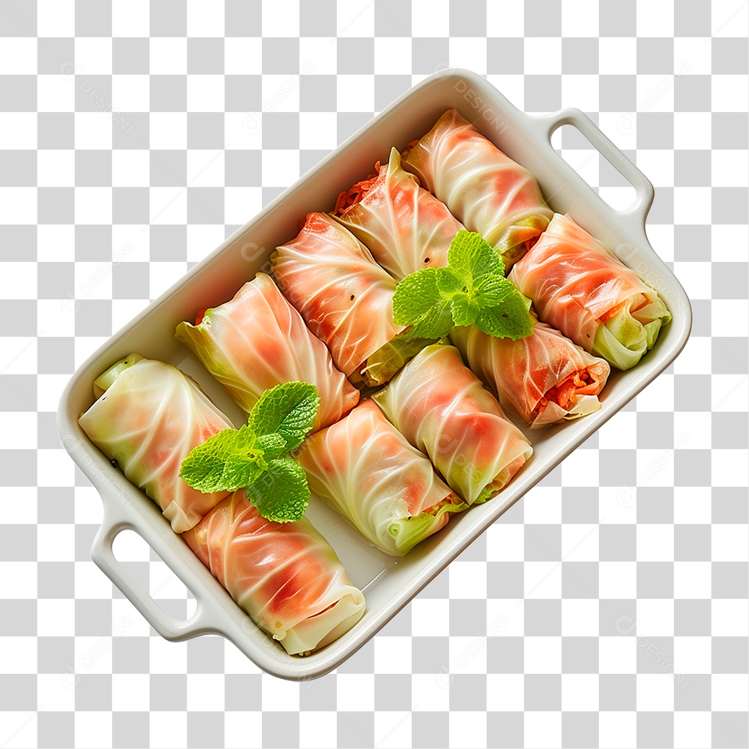 Tigela de Couve Recheado PNG Transparente