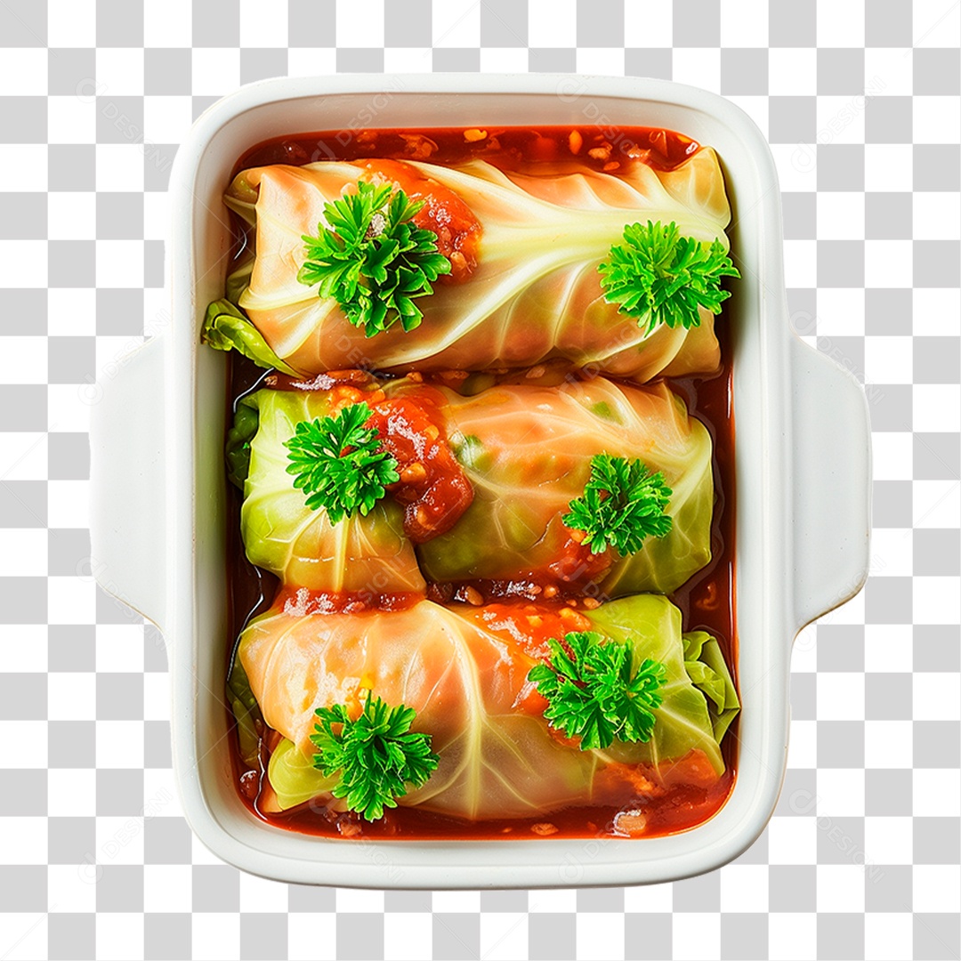 Tigela de Couve Recheado PNG Transparente