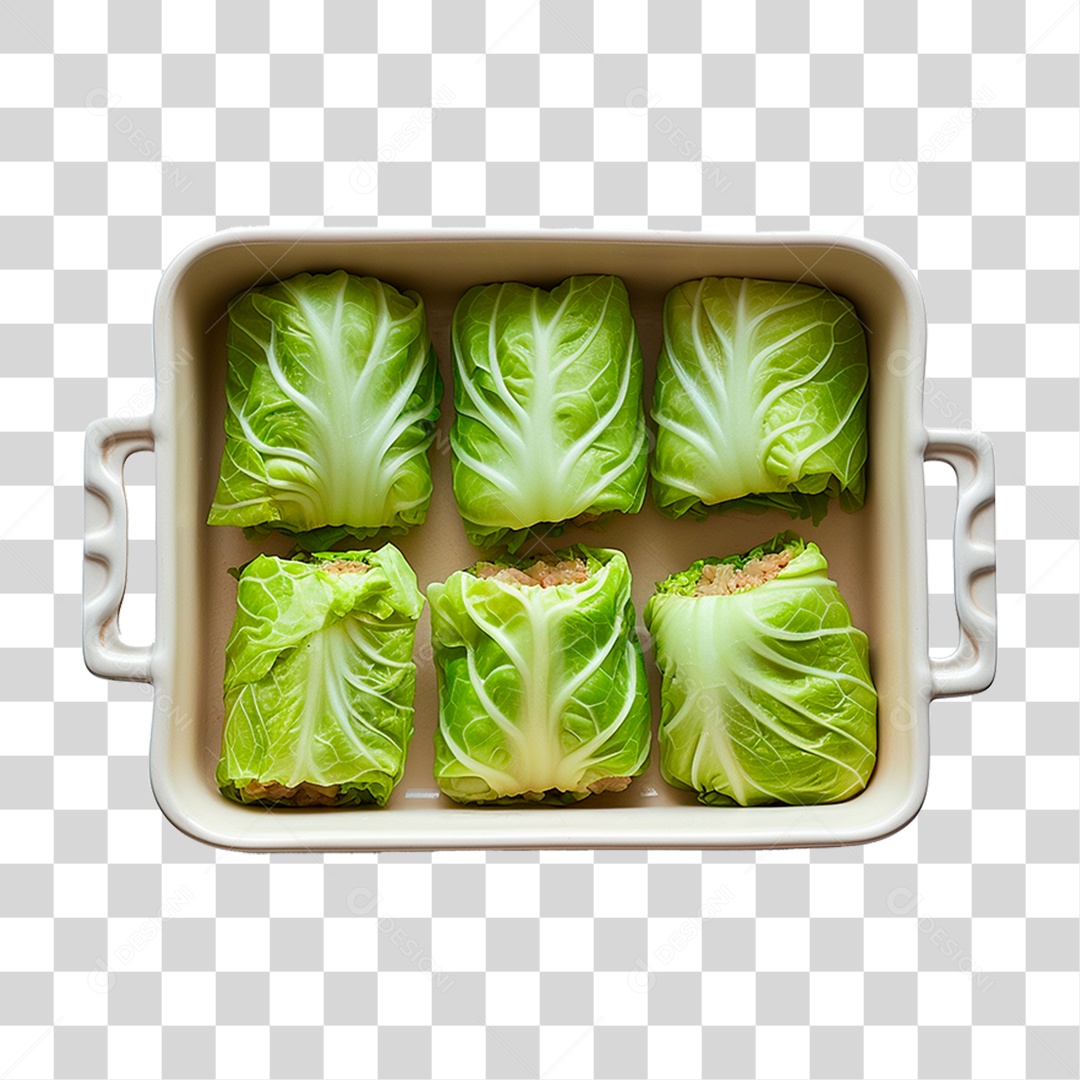 Tigela de Couve Recheado PNG Transparente
