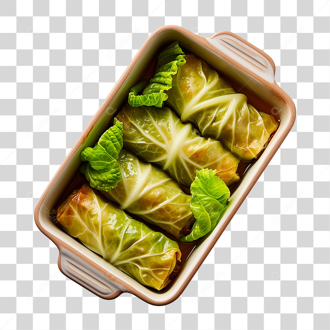 Tigela de Couve Recheado PNG Transparente