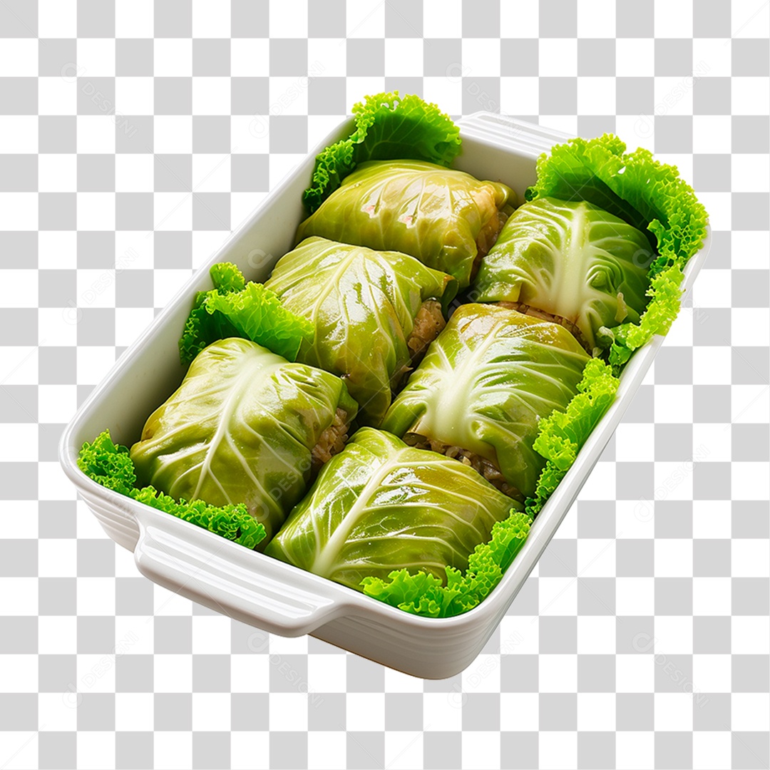 Tigela de Couve Recheado PNG Transparente