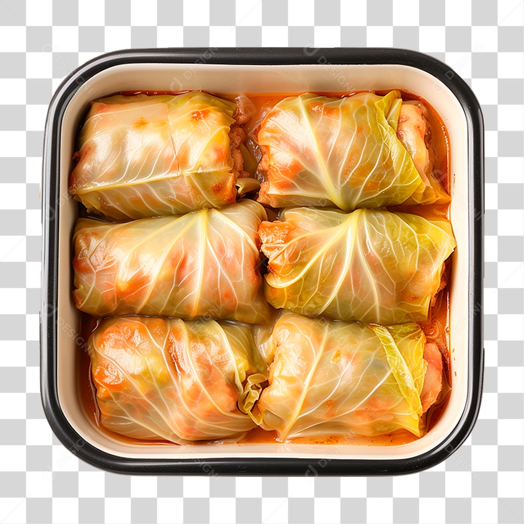 Tigela de Couve Recheado PNG Transparente