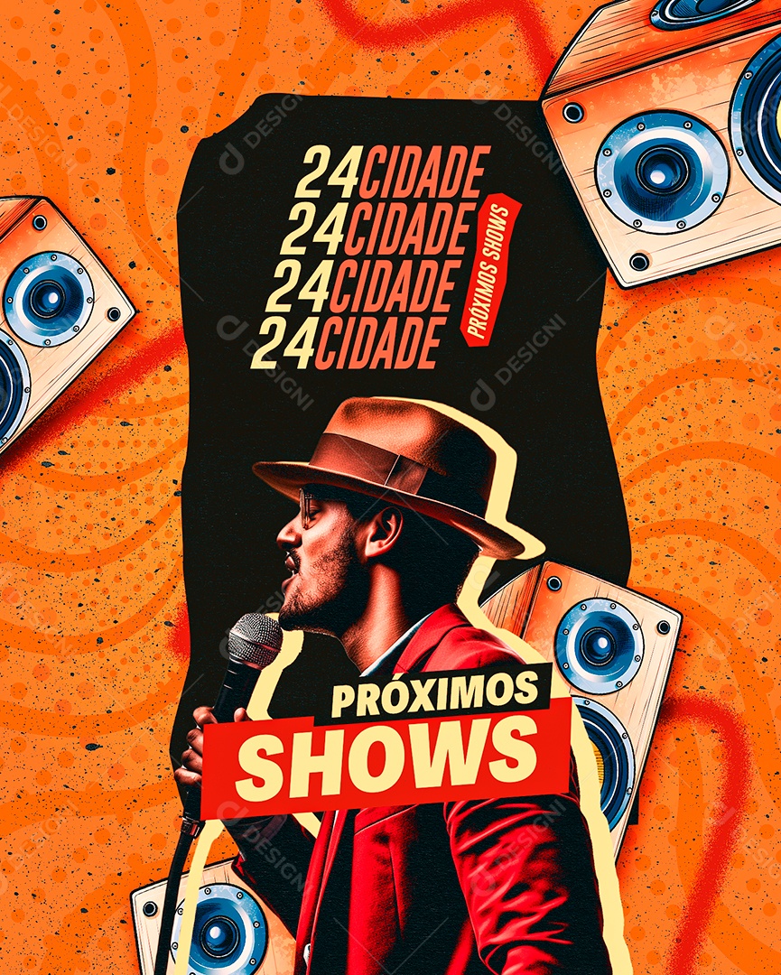 Flyer Próximos Shows Social Media PSD Editável