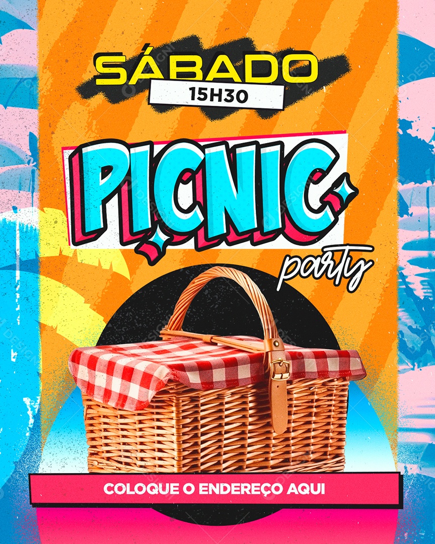 Social Media Flyer Igrejas Sábado Picnic PSD Editável