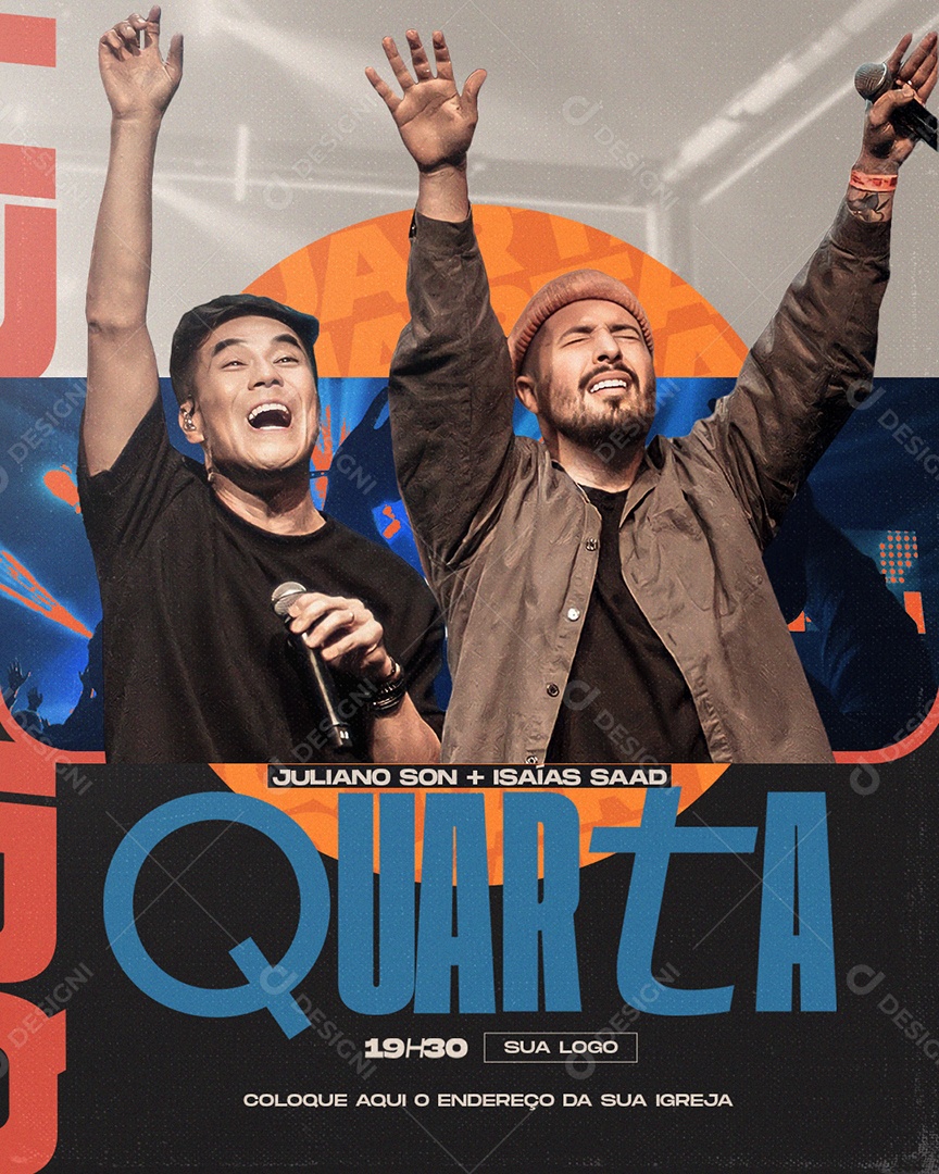 Social Media Flyer Igrejas Quarta PSD Editável