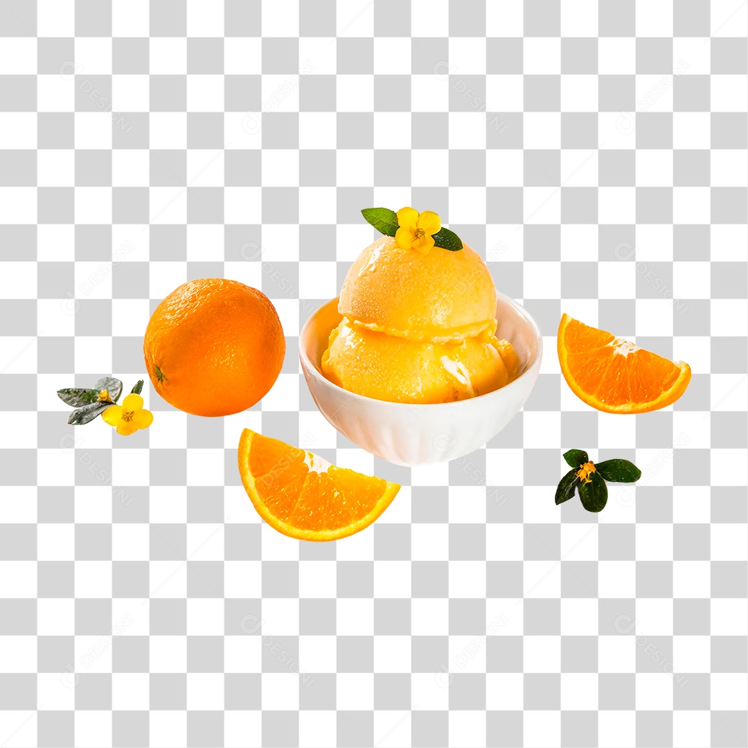 Sorvete de Laranja PNG Transparente