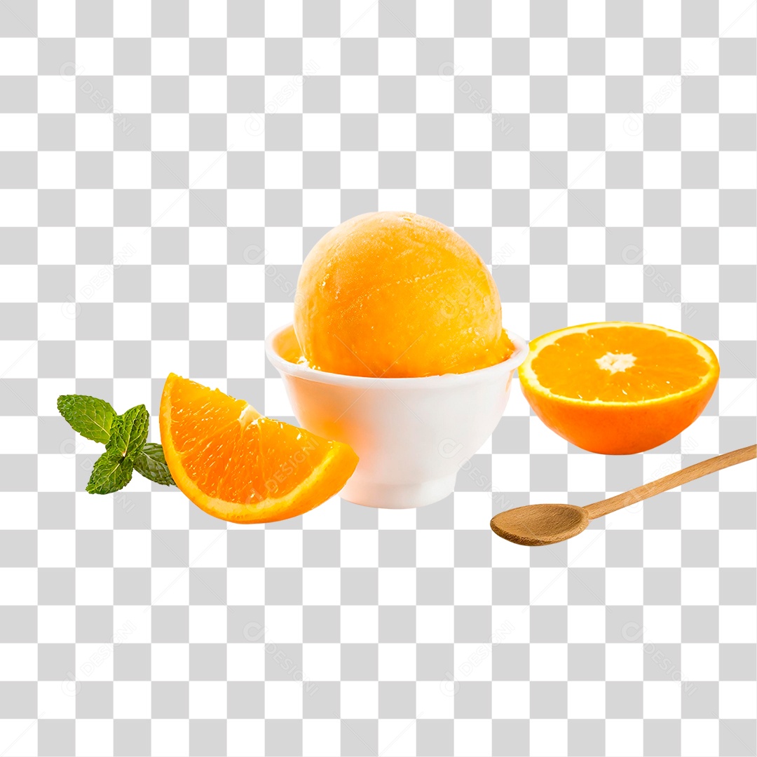 Sorvete de Laranja PNG Transparente