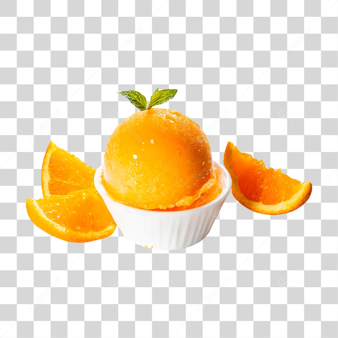 Sorvete de Laranja PNG Transparente