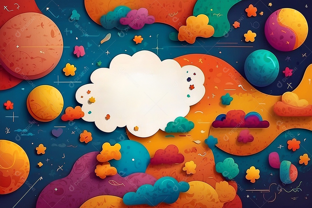 Modelo de dia do autismo para redes sociais com crianças vibrantes bores brilhantes espaço para Texto IA  generativa