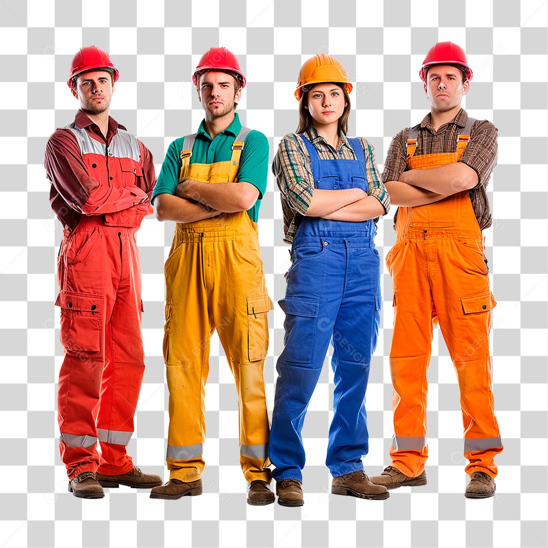 Equipe de Trabalhadores PNG Transparente