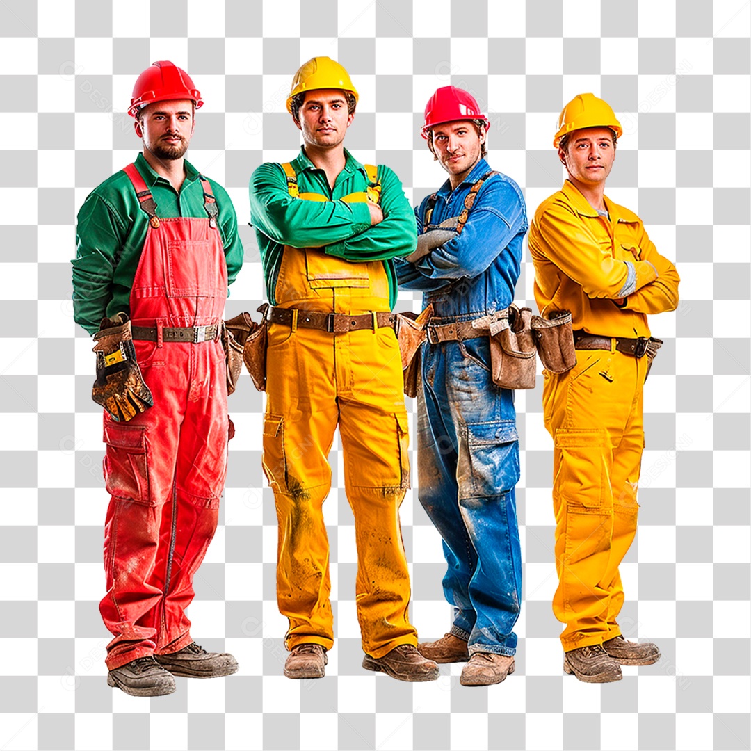 Equipe de Trabalhadores PNG Transparente
