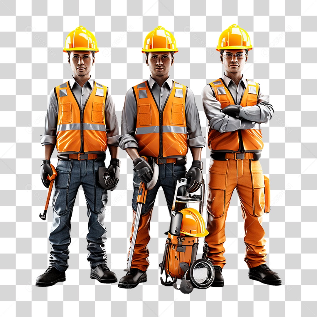 Equipe de Trabalhadores PNG Transparente