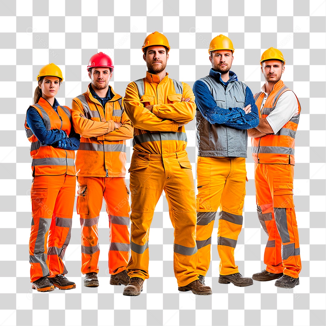 Equipe de Trabalhadores PNG Transparente