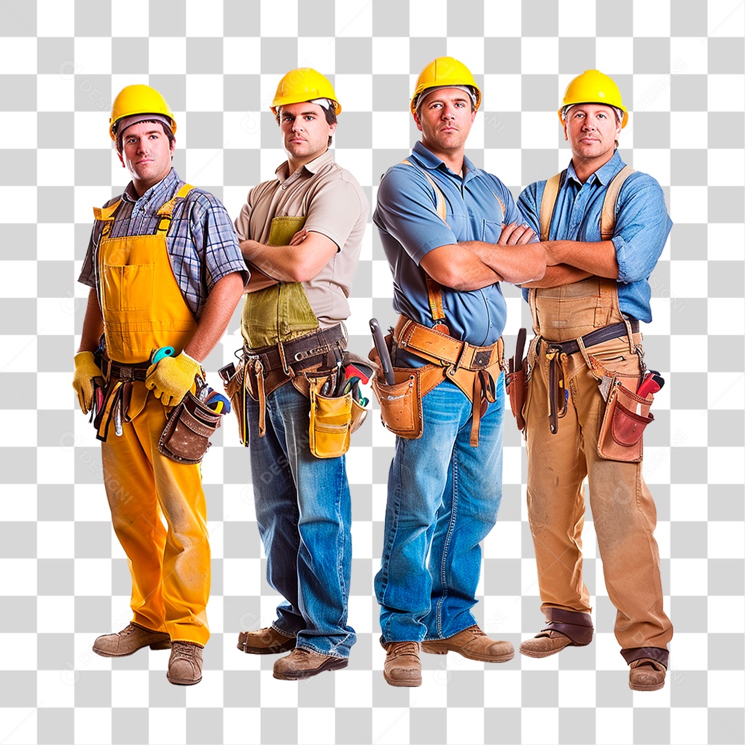 Equipe de Trabalhadores PNG Transparente