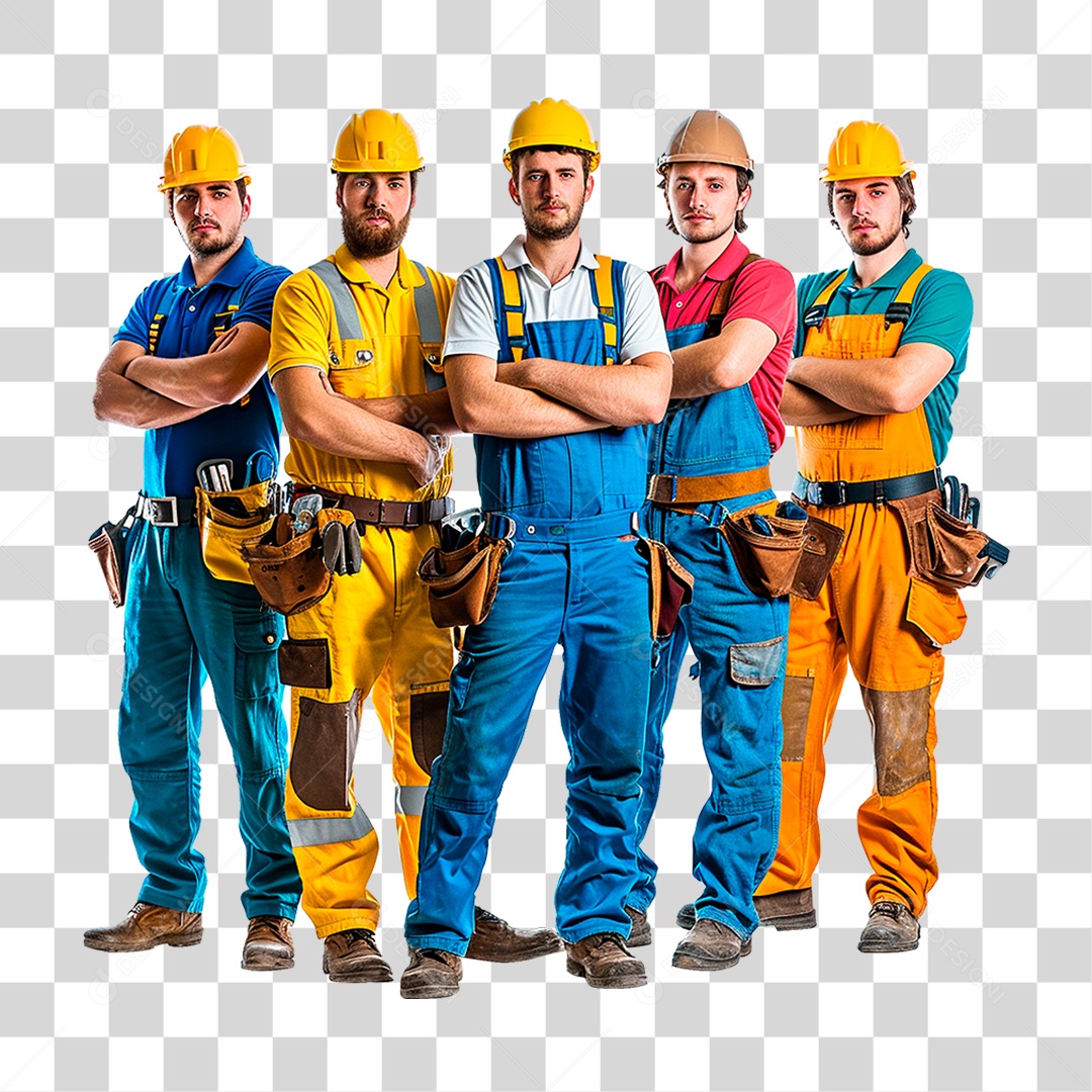 Equipe de Trabalhadores PNG Transparente