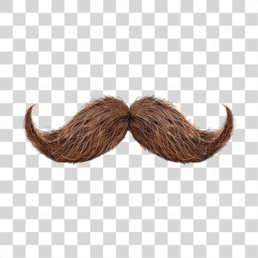 Elemento 3D Bigode PNG Transparente