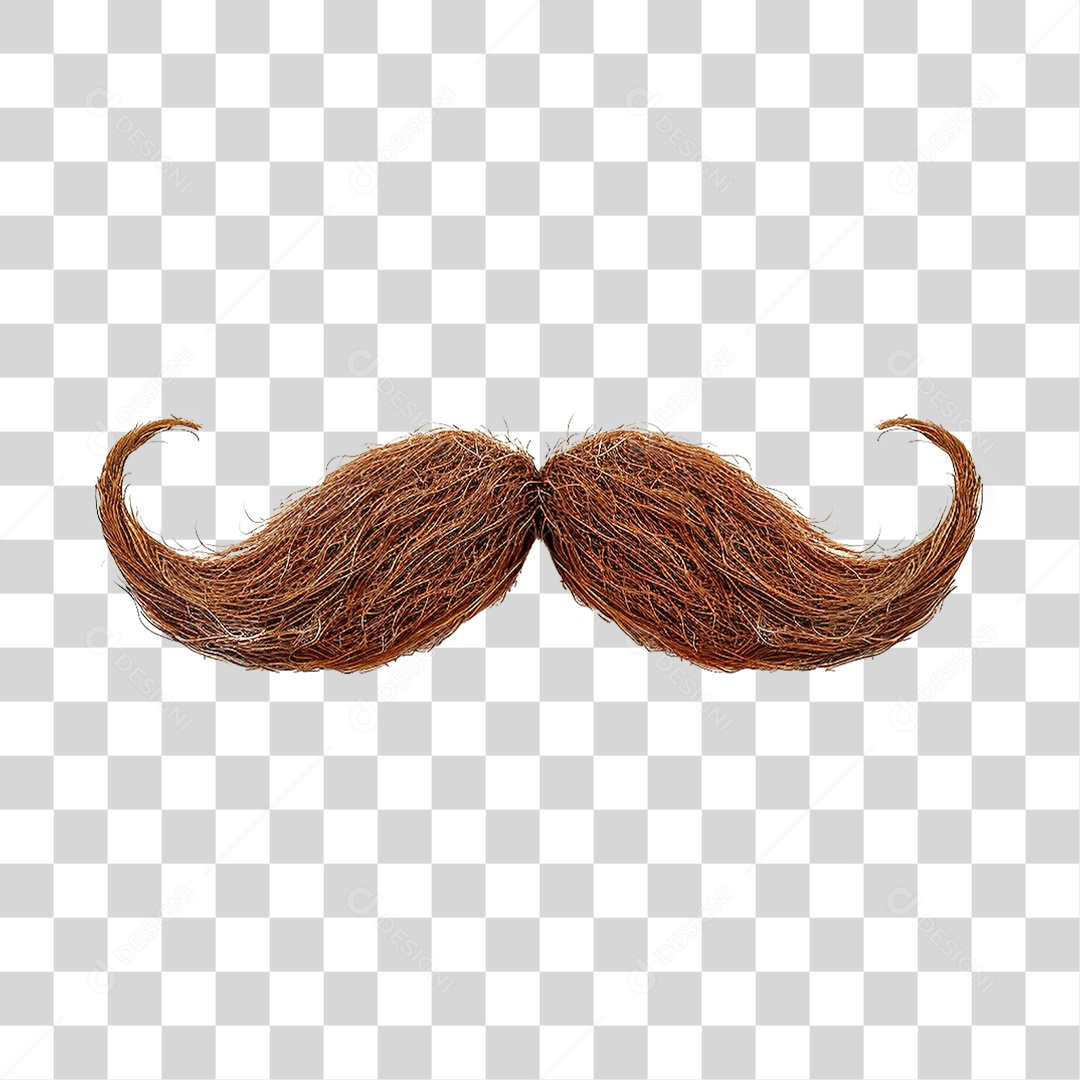 Elemento 3D Bigode PNG Transparente