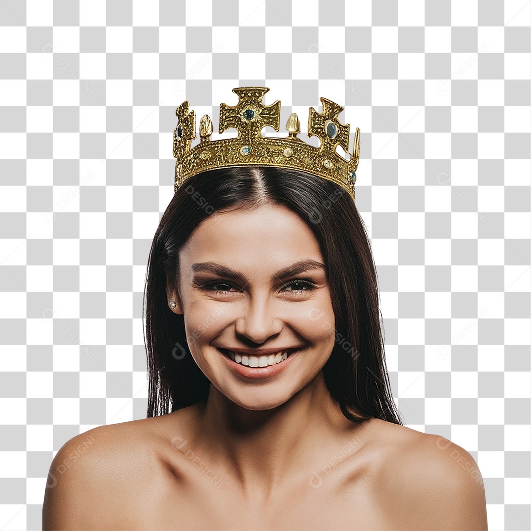 Mulher Sorrindo Alegre PNG Transparente