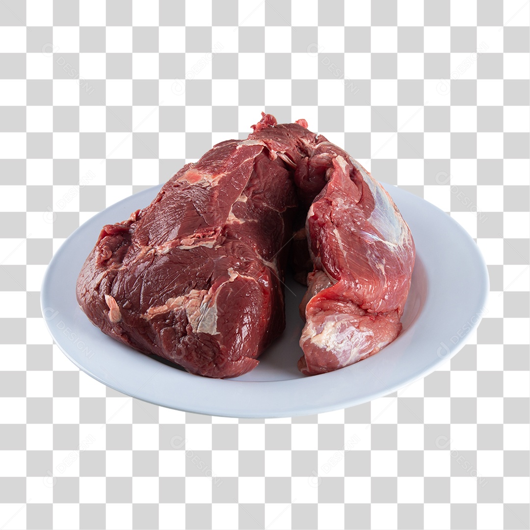 Prato com Corte de Carnes PNG Transparente