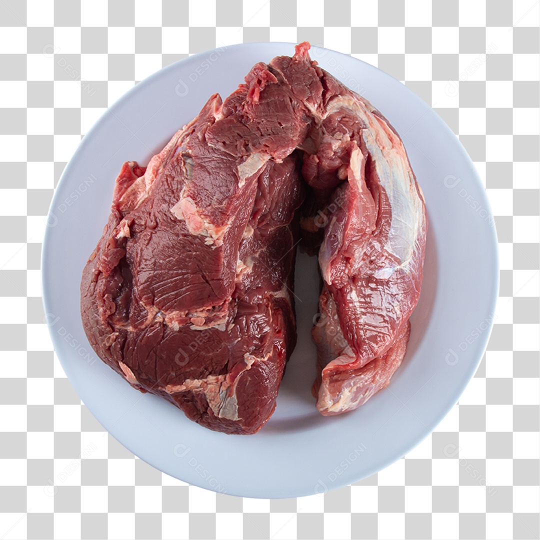 Prato com Corte de Carnes PNG Transparente