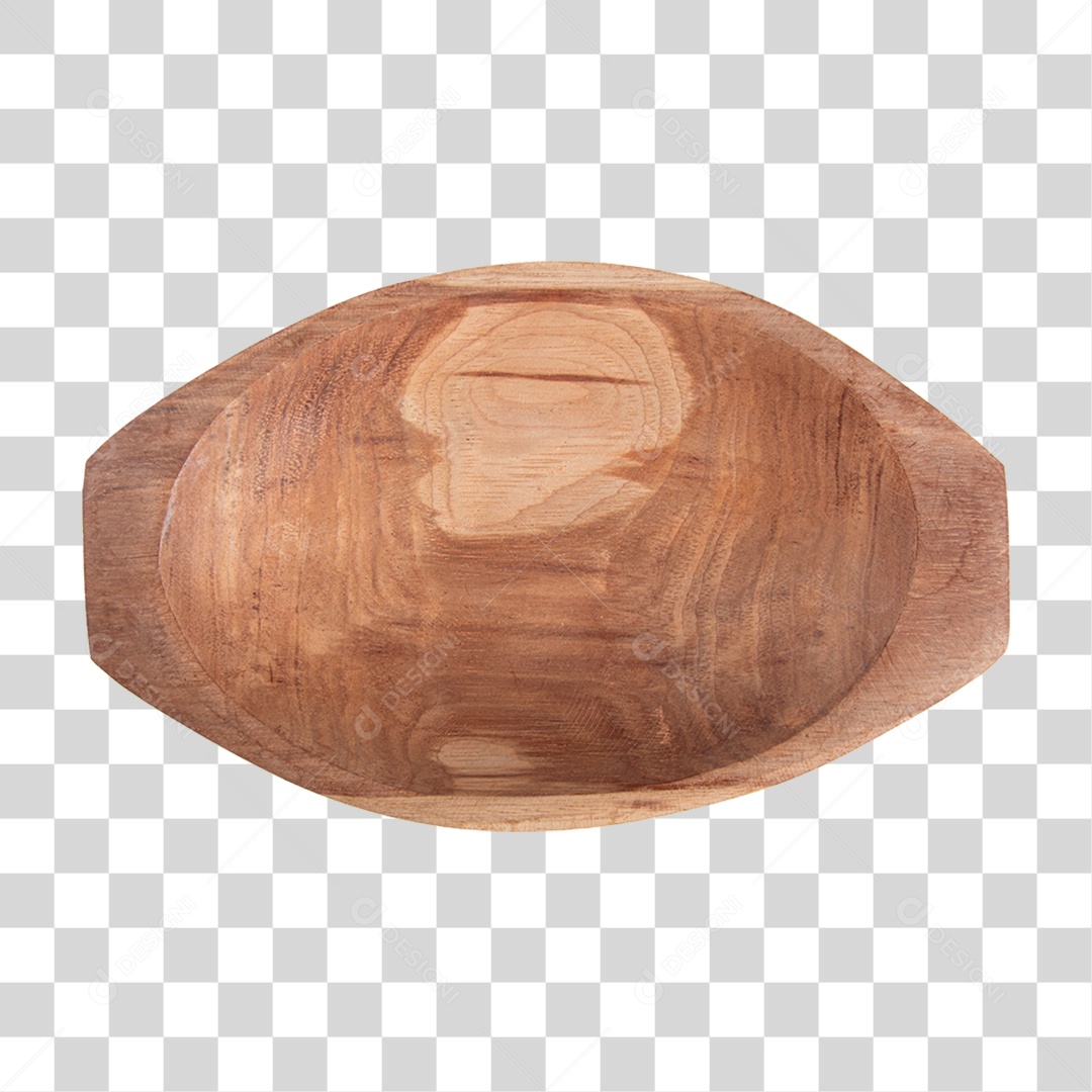 Vasilha de Madeira PNG Transparente