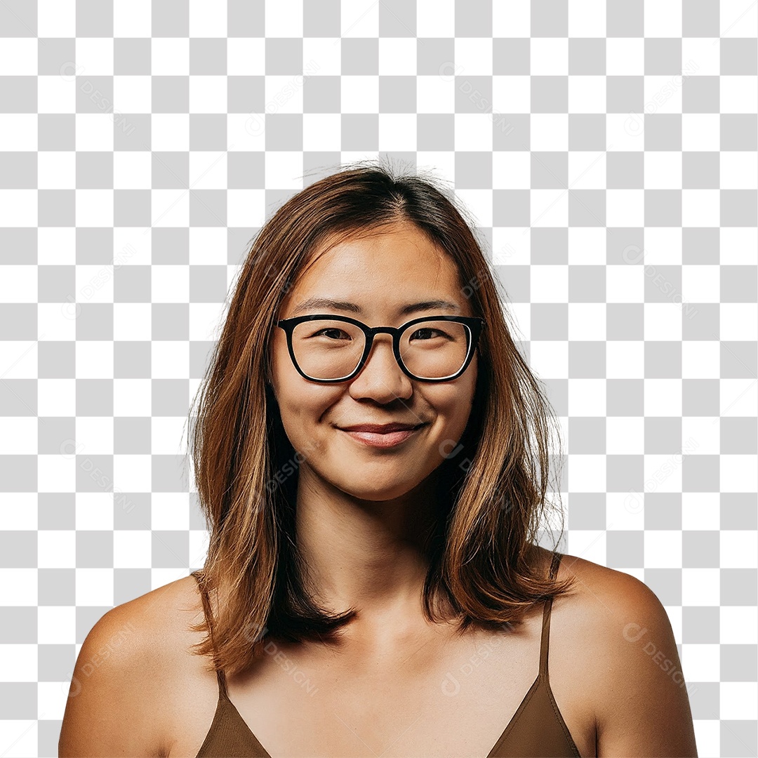 Mulher Sorrindo Alegre PNG Transparente