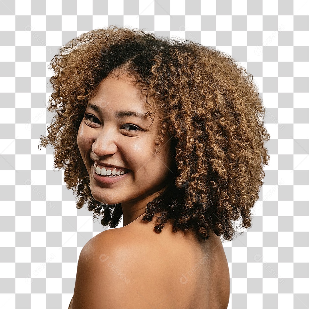 Mulher Sorrindo Alegre PNG Transparente